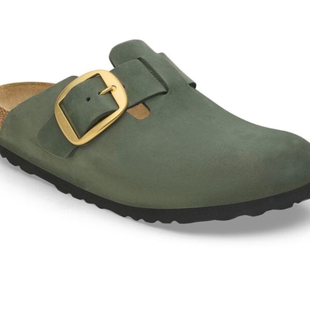 Boston Big Buckle Nubuck Leather Thyme